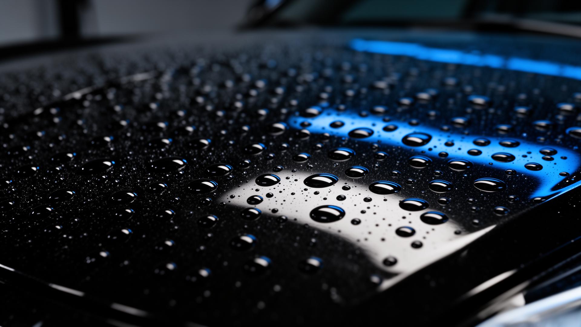 Water beading on freshly ceramic coated paint